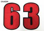 Clear Felt Fabric Custom Applique Patches Jerseys Number Pattern