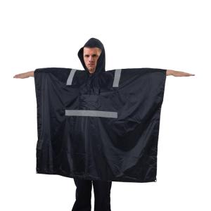 Best R018-R 100% Waterproof Rubberized Poncho with Reflective Tape Lightweight and Durable wholesale