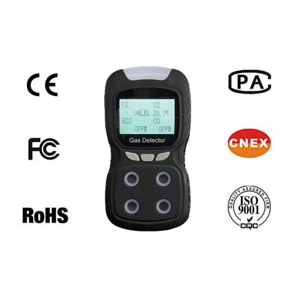 Cheap O2 H2S CO LEL 4 In 1 Multi Gas Detector LCD Display Sound Light for sale