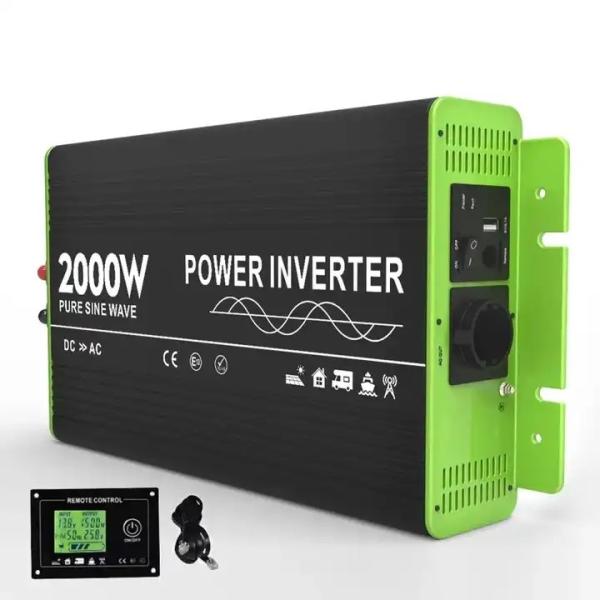 Cheap Pure Sine Wave Dc Power Jack Inverter 2000 Watt Power Inverter With Battery Chargee Power Inverter 12V 220V For Home for sale
