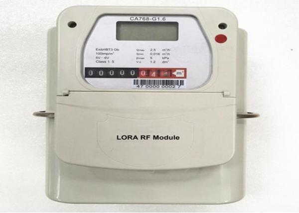 Cheap G1.6 / G2.5 / G4 Lora Gas Meter , Prepaid Gas Card Meter With Lora RF Module for sale