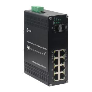 China Flexible Industrial PoE L2 Managed Switch With  8-Port 10/100/1000T 802.3at PoE + 2-Port 1000X SFP on sale