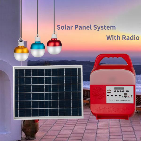 Cheap Rechargeable Battery 9W LED 3 Bulb Solar System IP65 Solar Panel Light For Home for sale