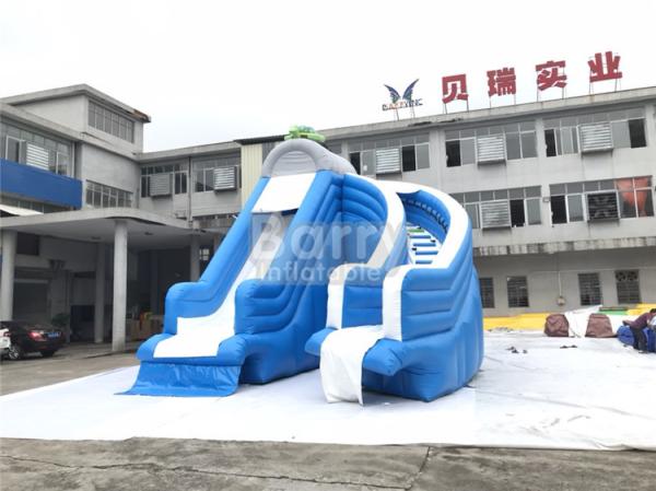 Cheap Cool Splash Fun Inflatable Pool Slide , Realistic Shape Tortoise Water Slide For Inground Pools for sale