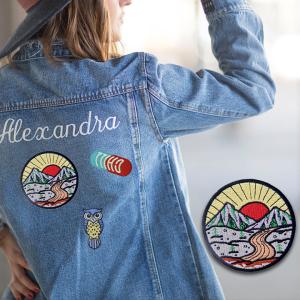 Heat Transfer Loop Hook 2.87in Custom Made Patches For Jackets