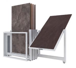Best Rotating Metal Store Display Stand Ceramic Tile Display Racks Easy To Move wholesale