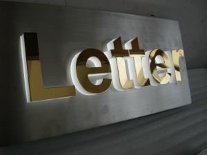 China Stainless Steel 3D LED Backlit Signs Easy To Install on sale