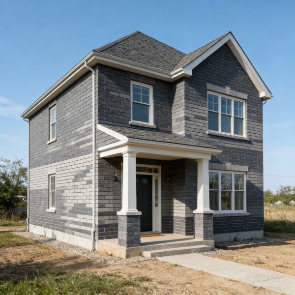 Grey Split Face Brick Wall Thin Brick Deacorative Tiles Durable Exterior & Interior Wall Cladding for Modern & Traditional Building Facades