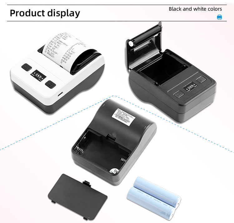 Custom 58mm Pocket Bluetooth Portable Mobile Printer with USB BT Wireless Interface