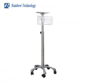 China Stand Stainless Steel Medical Instrument Patient Monitor Trolley For Hospital on sale