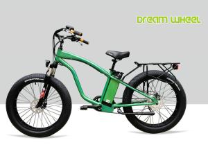 9 Speed Electric Beach Cruiser Bikes With Rear Carrier Lights MTB Suspension Fork