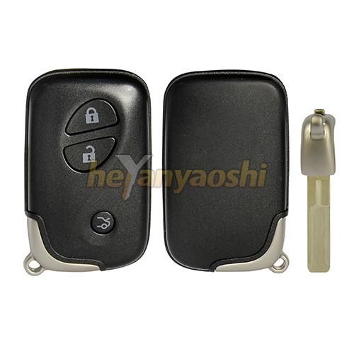 Cheap Lexus 3 Buttons Smart Key Shell with Emergency Key Insert for sale