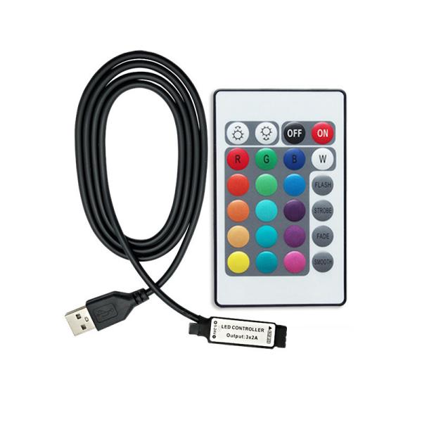 Cheap 24 Keys LED Mini Controller IR Remote Control With USB 5V Powered for sale