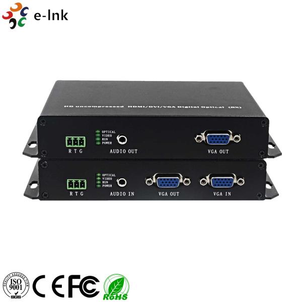 Cheap VGA Fiber Optic Extender VGA Signals Input/Output 1080P for sale