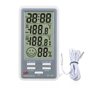 China LCD Screen Digital Thermometer Hygrometer Temperature Humidity Meter Alarm Clock on sale
