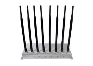 China 17W Cell Phone Signal Interrupter , 8 Antennas Device To Block Mobile Phone Signal on sale