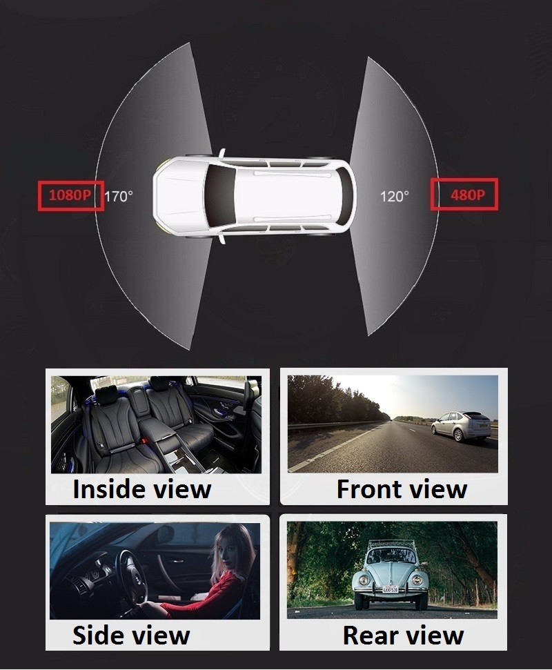 OEM WIFI Android Car USB DVR Camera Dashboard Rearview Mirror Recorder Video Registrater