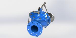 Linear Flow Characteristic Ductile Iron Float Control Valve With Flange Ends Connection
