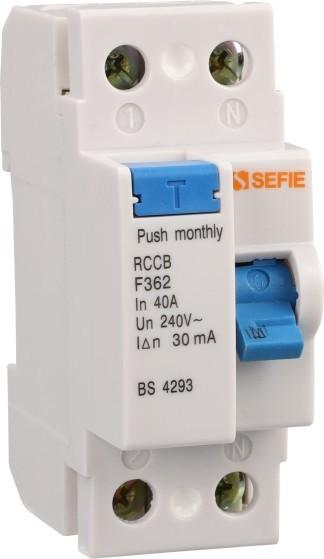 Cheap Dual Pole Circuit Breaker  / Rcd Residual Current Device Elegant Appearance for sale