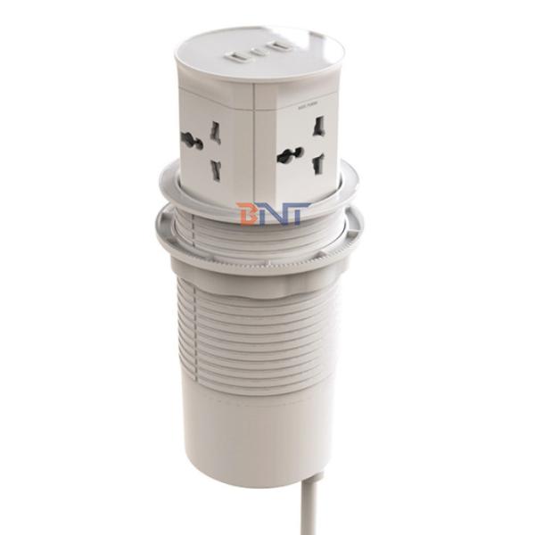 Cheap Lifting Up Tower Extension Multiple Power Socket With Usb Charger Type A Type C for sale