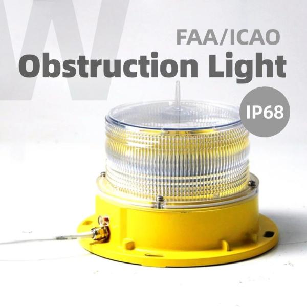 24V Tower Obstruction Light IP68 Shock Resistance With Intelligent Microprocesso