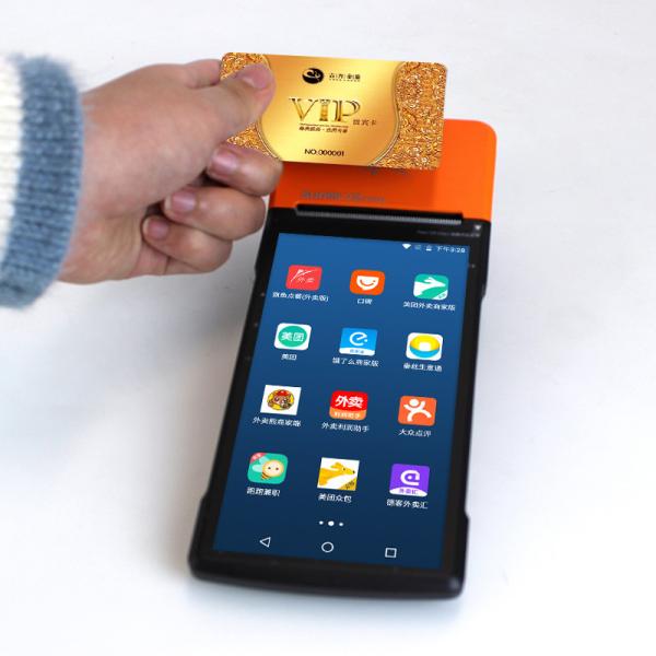 Cheap Capacitive Screen Wifi Handheld Pos Terminal With Printer for sale