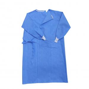 Best Waterproof Surgical Blue Isolation Gown , SMS PP PE Disposable Hazmat Suit wholesale
