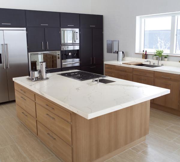 Cheap Butcher Block Sidesplash Artificial Quartz Countertops SGS NSF CE Certificated for sale