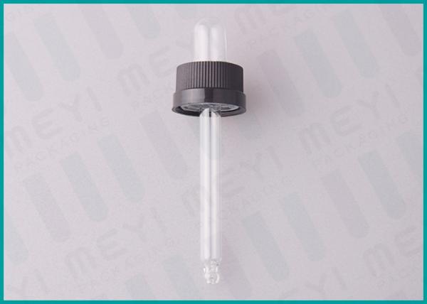 Cheap 20/400 Child Resistant Glass Pipette Dropper With TPE Monprene Clear Bulb for sale