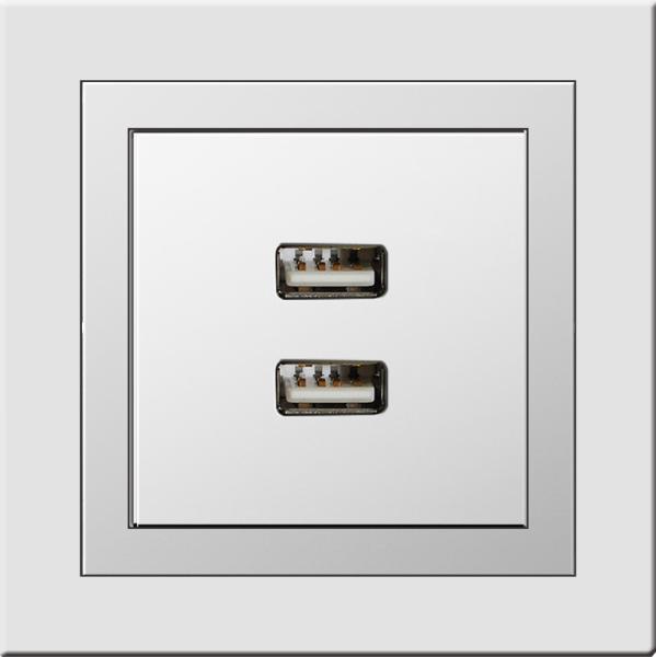 Cheap Laffey USB Charger Socket , Dual Usb Wall Socket 100-240V AC for sale