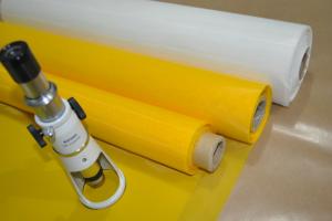 China DDP High Tension Polyester Screen Printing Mesh Fabric Yellow Color on sale