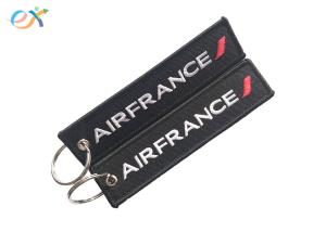 Best Polyester Material Embroidered Name Keychain Custom Shape With Double Side wholesale