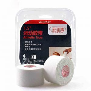 4PCs 3.8cmX9.1m Zigzag Edge Athletic Sports Tape Cotton Sports Bandage