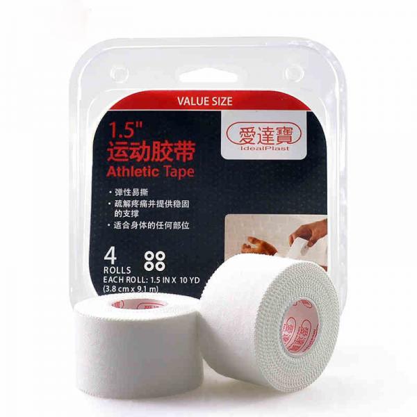 Cheap 4PCs 3.8cmX9.1m Zigzag Edge Athletic Sports Tape Cotton Sports Bandage for sale
