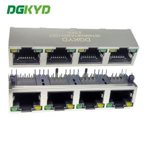 China DGKYD561488AB1A3DY1027 RJ45 Multi Port Socket 8p8 Connector Four Port Direct Plug Connector Network Port Socket on sale