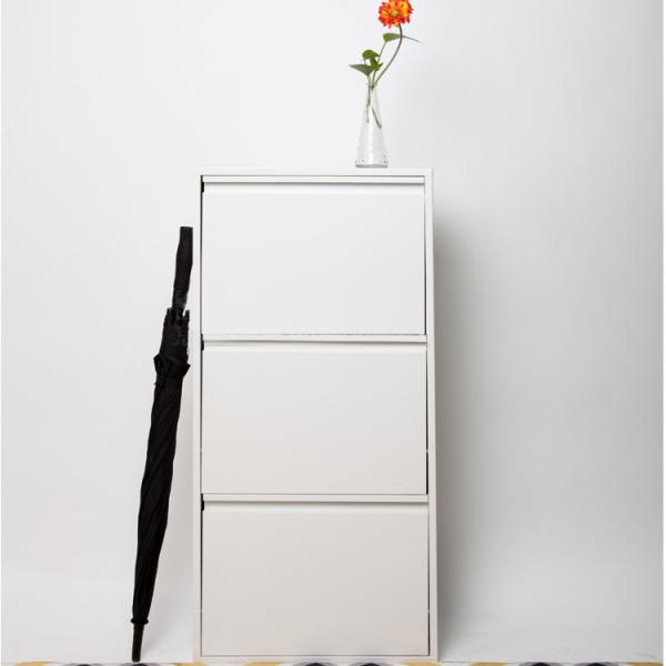 Cheap Sliding Shoe Rack Bracket Stackable 0.05CBM Steel Storage Cabinet for sale