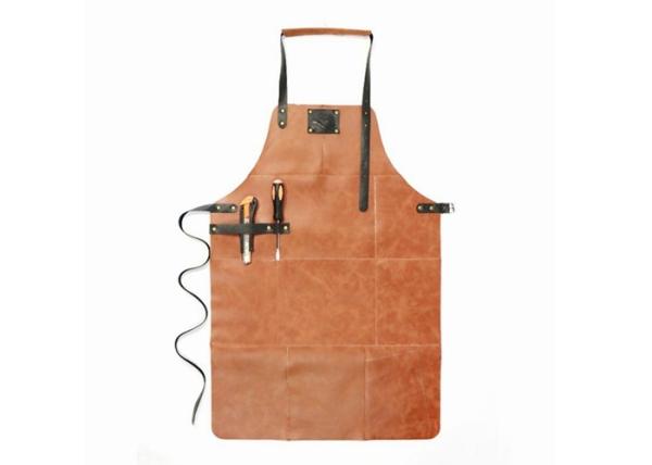 Cheap Hang Neck Adjustable Chef 60 X 80cm Genuine Leather Apron for sale