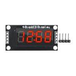 4 Digit LED 0.36" Red LED Display Tube Decimal 7 Segments TM1637 Clock Double