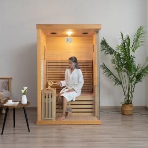China Hemlock Electric Stove Heater Indoor Wooden Steam Sauna Room 2 Person on sale
