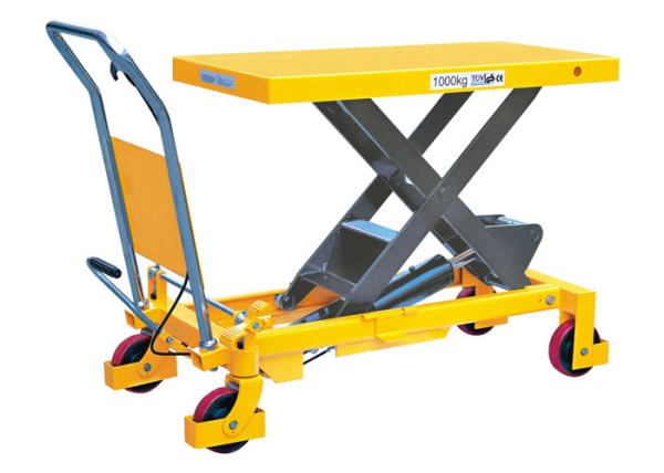 Cheap 1 Ton Hydraulic Hand Lift Table With Large Table Size Smooth Lifting for sale