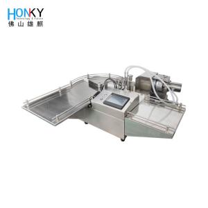 Desktop Round Bottle Filling Machine With Double Head Filling System For Oil Liuqid Essential Filling