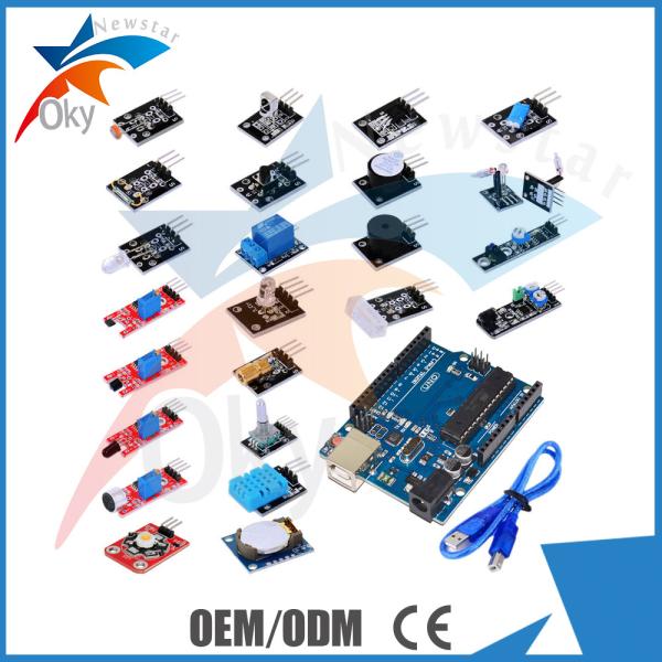 Cheap New Electronics Arduino Starter Kit , DIY Geek Kit Color Led Sound for sale