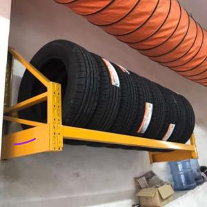China LH Custom Logo Heavy Duty Tire Rack Rack , Wall Hanging Tire Rack Thickened,Steel Display Rack For Shop on sale