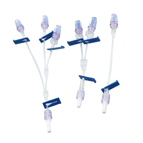 Cheap Medical one way extension tube with normal needle free connector luerlock needless connector for sale