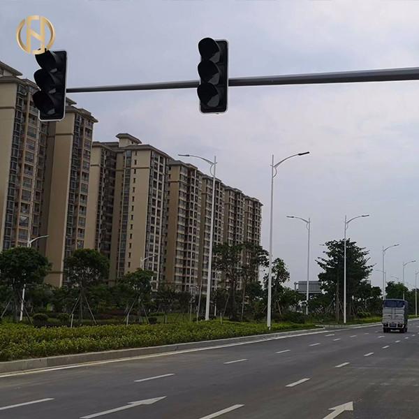 Cheap T Type Octagonal Galvanised Light Pole Customized Height For Traffic Signal for sale