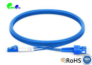 Armored Fiber Optic Patch Cable 1m SC UPC To LC UPC Duplex OS2 Single Mode Patch Cord Jumper