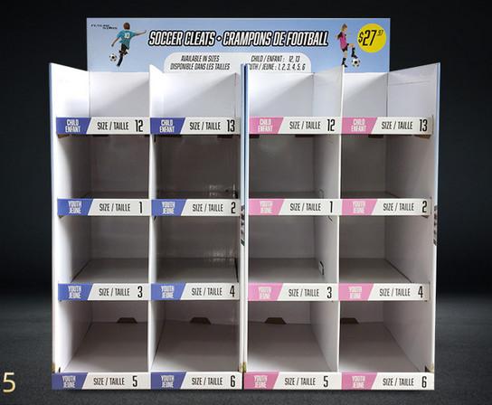 Cheap B Flute Recyclable Cardboard Shelf Display Offset Printing for sale