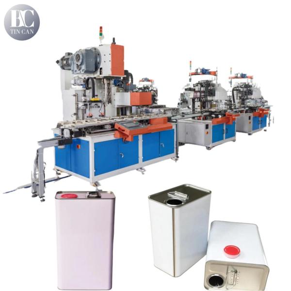 Cheap 4L Paint Tin Can Making Machine 30cpm Speed for Rectangular Chemical Tins for sale