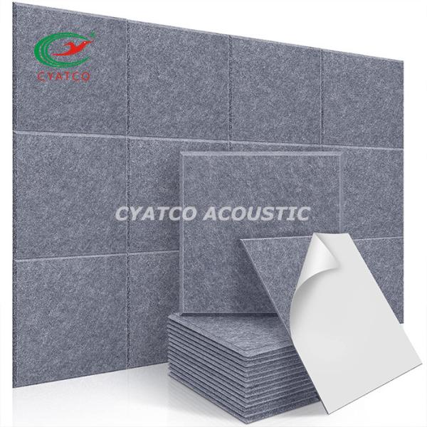 Cheap CYATCO 12"X 12" Square Fiber Wall Panel Sound Proof Foam Panels Easy To Cut Size for sale
