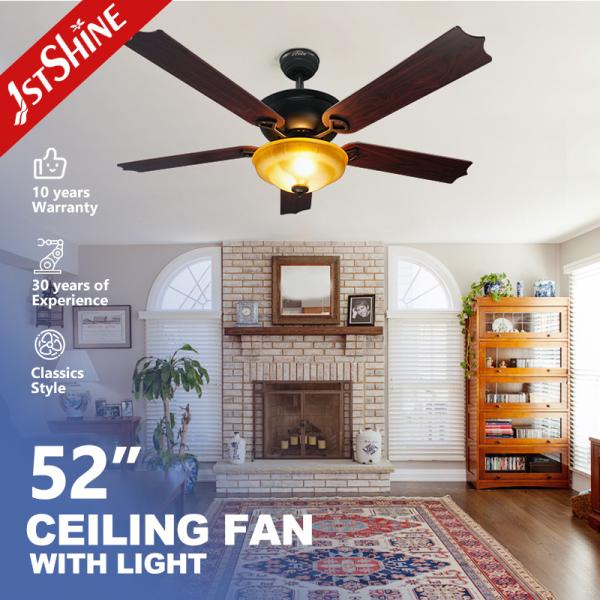 Cheap Low Noise Energy Saving Classical 5 Blades Ceiling Fan Engineering Model For Home for sale